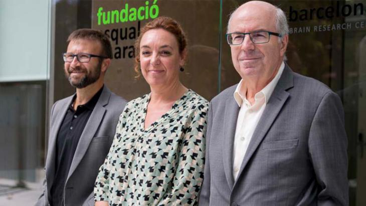 José Luis Molinuevo, Cristina Maragall y Jordi Camí en la inauguración del Barcelona Beta Brain Research Center