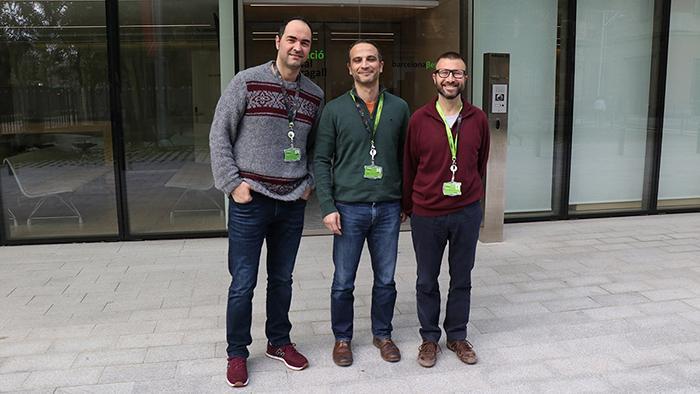 Los investigadores Raffaele Cacciaglia, Juan Domingo Gispert y José Luis Molinuevo
