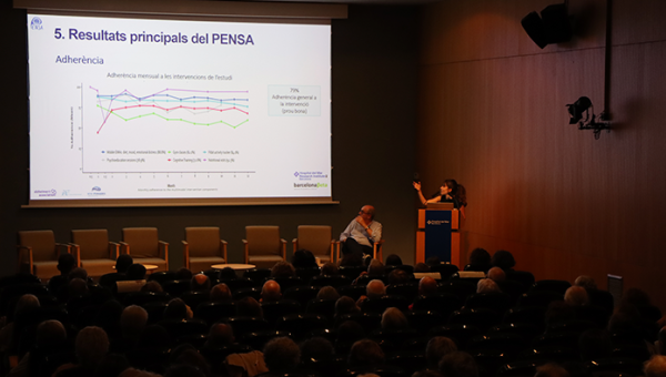 Dr. Natàlia Soldevila presenting the results of PENSA